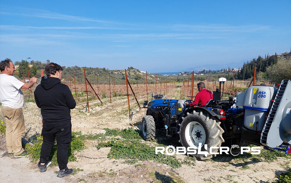 robs4crops blue traktor in a field