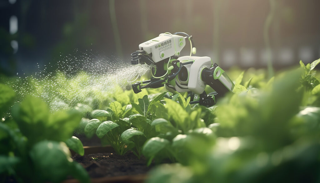 Robotic crop spraying